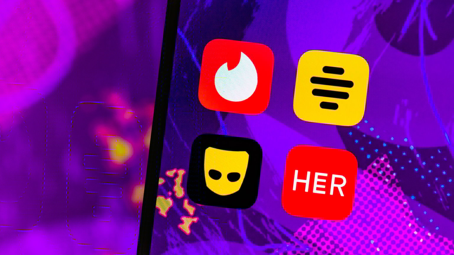 Dating apps on a phone screen