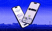 The Umi app as depicted on a cell phone.