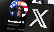 Elon Musk and X logo