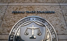 The seal of the Federal Trade Commission (FTC) outside the agency's headquarters in Washington, DC, US