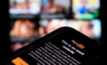 Pornhub on phone