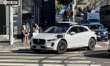 A Waymo vehicle in Los Angeles.