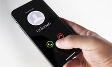 an unknown caller on a phone