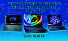 razer, acer, hp laptops with background that says "the 3 best laptops with nvidia gpus in 2025 so far)