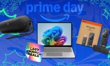 a beats speaker, microsoft surface laptop, and fire tv stick with sticker that reads 'last chance deals'