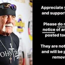 A side-by-side image shows a man with a blonde handlebar moustache next to black image filled with white text.