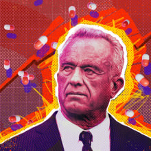 RFK Jr in front of supplements