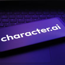 Character.AI logo on a phone