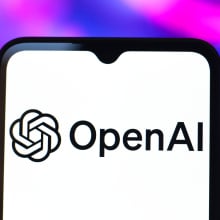 open ai logo on a phone