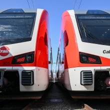 Caltrain's new electric trainsets.