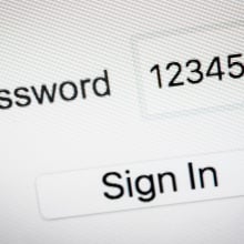 a password screen showing the password 123456