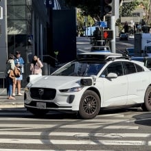 A Waymo vehicle in Los Angeles.