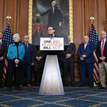 Republicans in Congress gather to celebrate the One Big Beautiful Bill Act.
