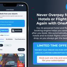 OneAir Elite: Lifetime Subscription (Save Money On Your Existing Hotel and Flight Bookings)
