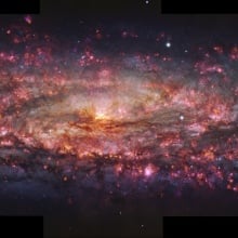 An image of the Sculptor Galaxy created using images from the European Southern Observatory’s Very Large Telescope.