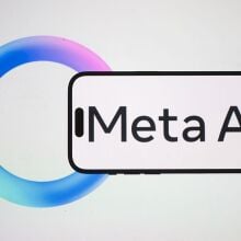 meta ai logo on a smartphone