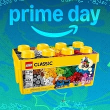 Lego box on Prime Day background