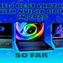 razer, acer, hp laptops with background that says "the 3 best laptops with nvidia gpus in 2025 so far)