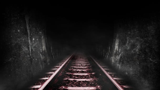 A dark, haunting railroad.