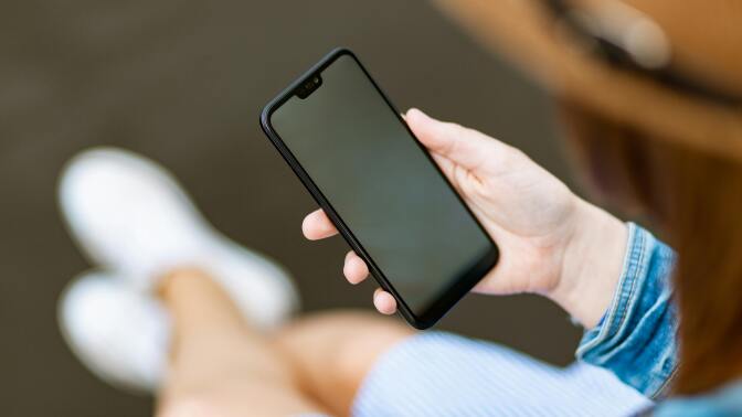 phone in hand