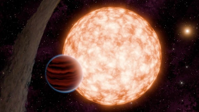 A young exoplanet orbiting close to its host star