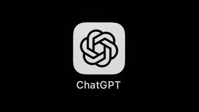 ChatGPT logo against a plain background.