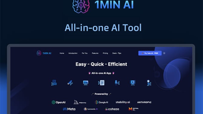 1min.AI Advanced Business Plan Lifetime Subscription