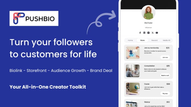 Pushbio - Complete Creator Toolkit: Lifetime Subscription