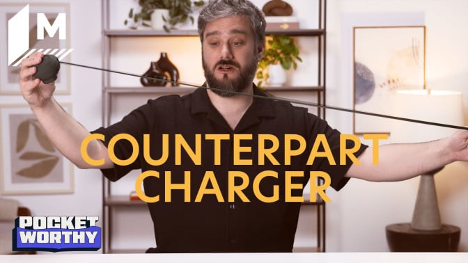 Timothy Werth holding the Counterpart charger