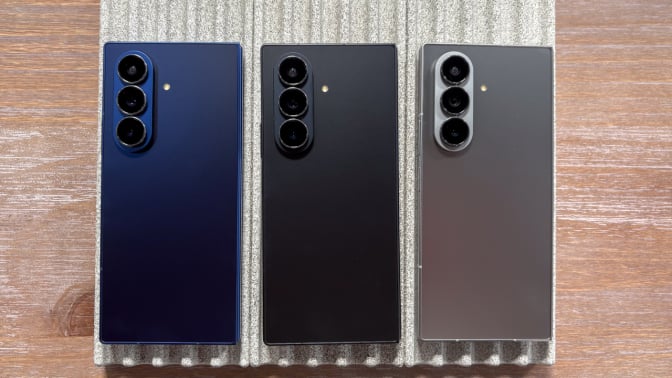 Samsung Galaxy Z Fold 7 in three different colors