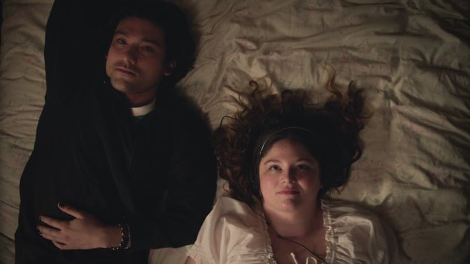 Will Sharpe and Megan Stalter in "Too Much."