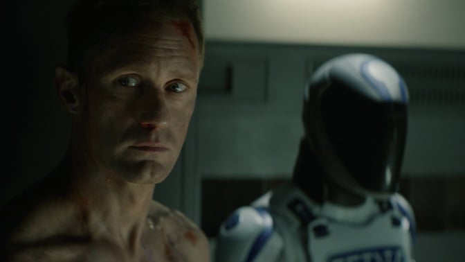 Alexander Skarsgård in "Murderbot."