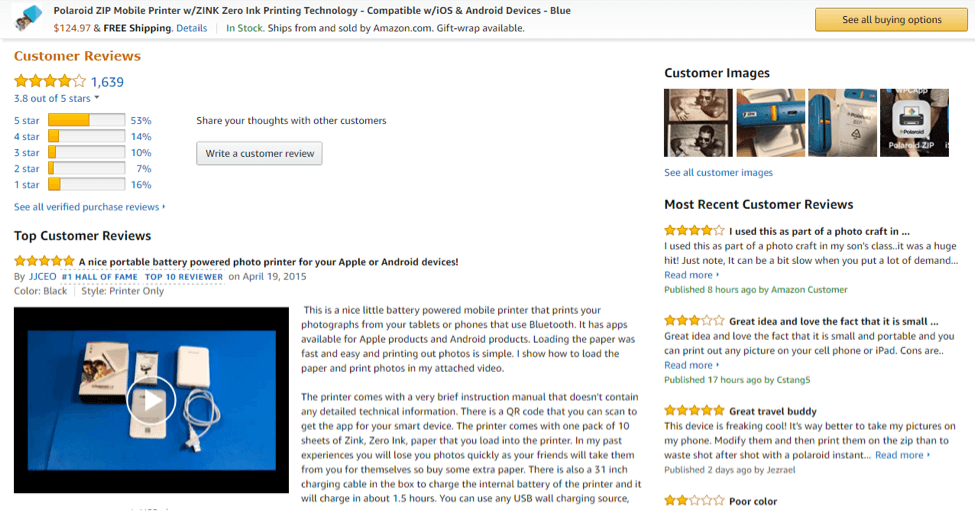 Amazon Reviews Social Proof