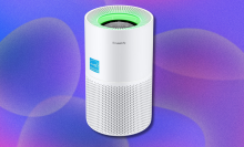 GoveeLife Smart Air Purifier on purple abstract background