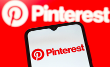 The Pinterest logo displayed on a smartphone screen.
