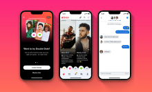 screenshots of tinder's double date feature
