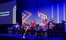 The Mythical Kitchen cast on the VidCon stage