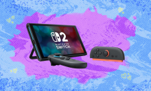 nintendo switch 2 against abstract background