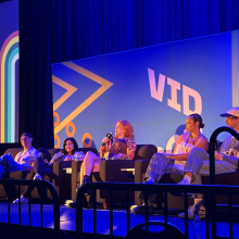 The Mythical Kitchen cast on the VidCon stage