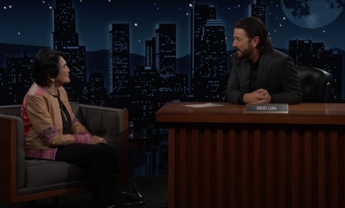 Dolores Huerta and Diego Luna on "Jimmy Kimmel Live!"