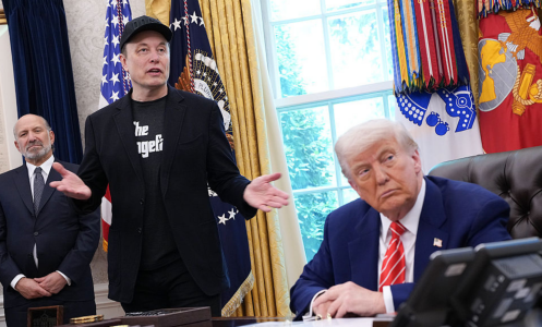 Tesla CEO Elon Musk speaks alongside U.S. President Donald Trump to reporters in the Oval Office of the White House on May 30, 2025 in Washington, DC.