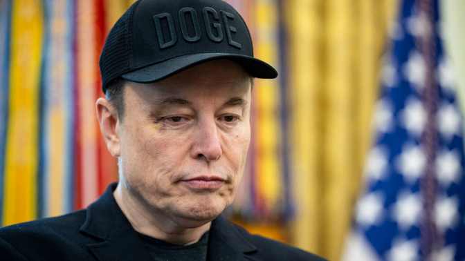 Elon Musk, chief executive officer of Tesla Inc., during a news conference in the Oval Office of the White House in Washington, DC, US, on Friday, May 30, 2025.
